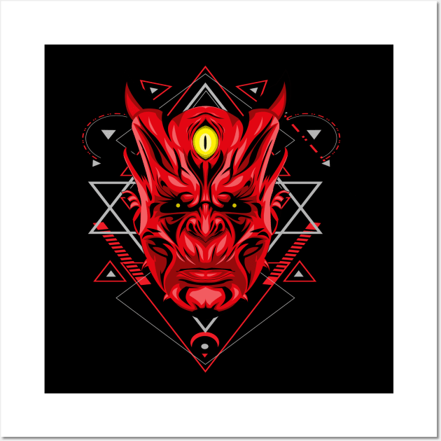 devil head cimetry Wall Art by SHINIGAMII